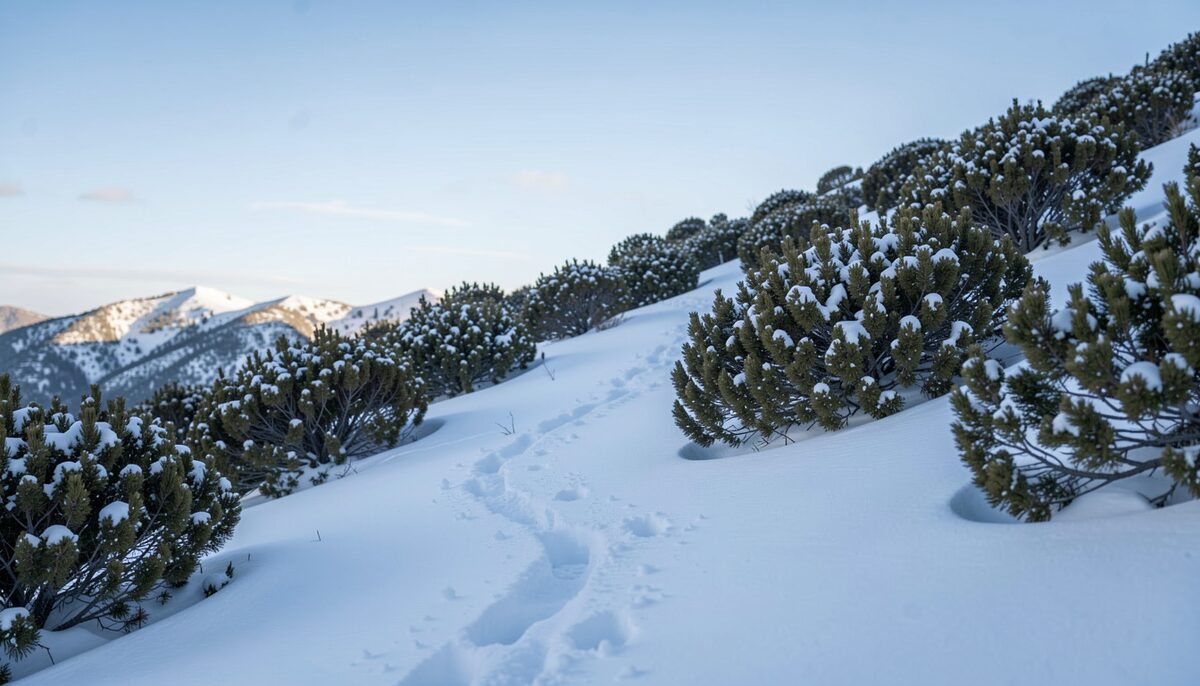 Sulla neve del Gennargentu si lascia la traccia: la montagna legge chi è passato.